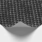 Silver und Black Art Deco Muster Geschenkpapier (Ecke)