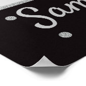 Silver und Black Birthday Foto Prop Frame jedes Al Poster (Ecke)