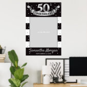 Silver und Black Birthday Foto Prop Frame jedes Al Poster (Heimbüro)