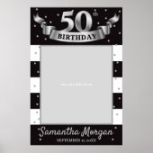 Silver und Black Birthday Foto Prop Frame jedes Al Poster (Vorne)