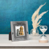 Silver und Black Custom Pet Memorial Fotoplatte (InSitu)