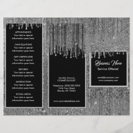 Silver und Black Menu & Pricing Flyer