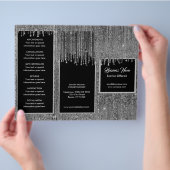 Silver und Black Menu & Pricing Flyer (Hand)