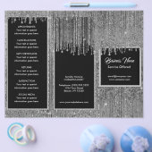 Silver und Black Menu & Pricing Flyer (Einzeln)