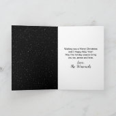 Silver und Black Ribbon Geschenk Frohe Weihnachten (Innenseite)