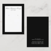 Silver und Black Visitenkarte (Vorne/Hinten)