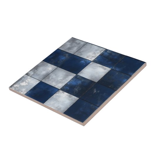 Silver- und Blue-Muster Fliese (Seite)