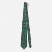 Silver- und Emerald Lacey-Muster Krawatte (Vorderseite)
