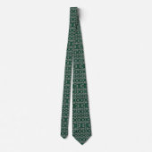 Silver- und Emerald Lacey-Muster Krawatte (Rückseite)