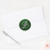 Silver und Emerald Monogram Z Umschlag Aufkleber (Umschlag)