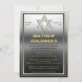Silver und Gold Barmitzvah Einladung (Vorderseite)