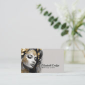 Silver und Gold Florals auf einem schönen 690 Visitenkarte (Stehend Vorderseite)