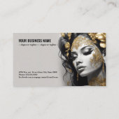 Silver und Gold Florals auf einem schönen 690 Visitenkarte (Rückseite)