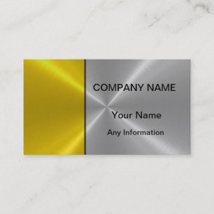 Silver und Gold Luxury Metallic Visitenkarte