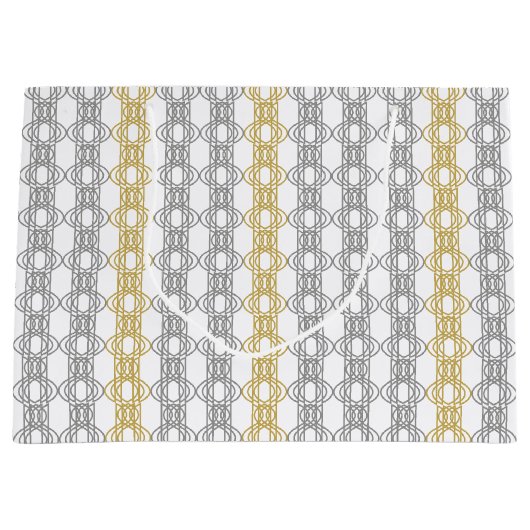 Silver- und Gold-Muster Große Geschenktüte (Vorderseite)