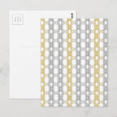 Silver- und Gold-Muster Postkarte (Vorne/Hinten)