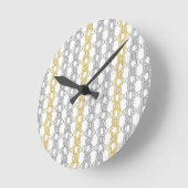 Silver- und Gold-Muster Runde Wanduhr (Winkel)