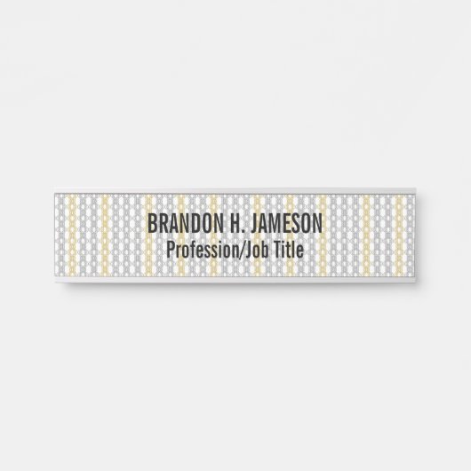 Silver- und Gold-Muster Türschild (Vorderseite )