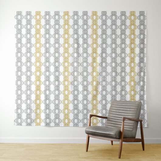 Silver- und Gold-Muster Wandteppich (Beispiel (Horizontal))