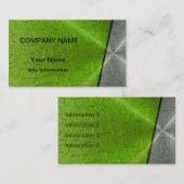 Silver und Green Luxury Metallic 2 Visitenkarte (Vorne/Hinten)