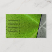 Silver und Green Luxury Metallic 2 Visitenkarte (Rückseite)