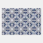 "Silver" und "White Snowfloakes" auf der blauen sc Geschenkpapier Set (Vorderseite)