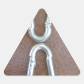 Silver Unendlichkeit Dreieckiger Aufkleber (Vorderseite)