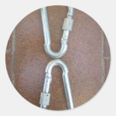 Silver Unendlichkeit Runder Aufkleber (Vorderseite)