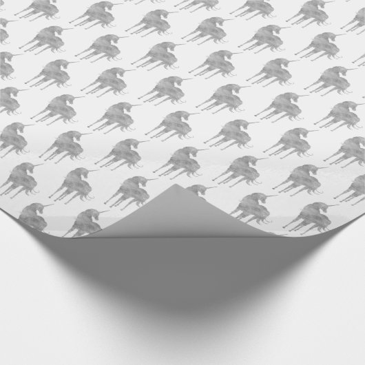 Silver Unicorn Geschenkpapier (Ecke)