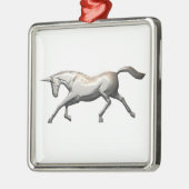 Silver Unicorn Ornament Aus Metall (Links)