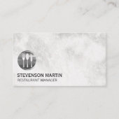 Silver Utensils Logo | MarmorVisitenkarte Visitenkarte (Vorderseite)