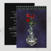 Silver Vase Gothic Einladung (Vorne/Hinten)
