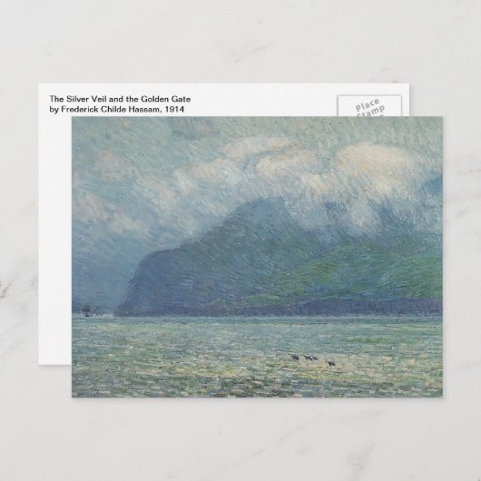 Silver Veil und Golden Gate by Childe Hassam Postkarte