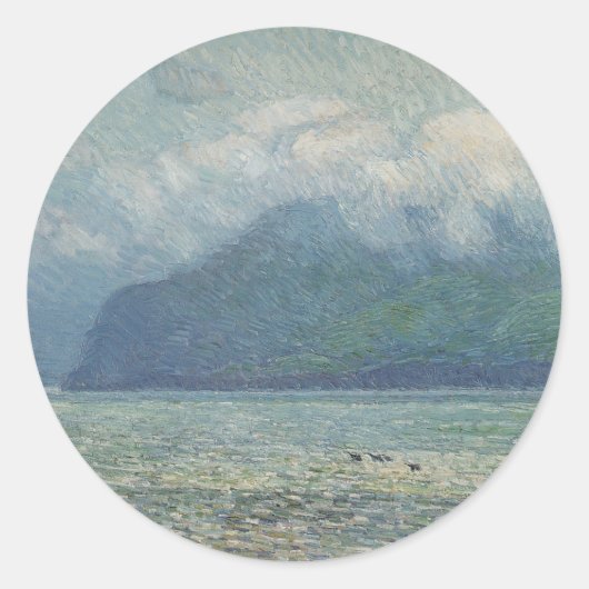 Silver Veil und Golden Gate by Childe Hassam Runder Aufkleber (Vorderseite)