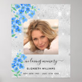 Silver vergessen Sie mich nicht blumengeschmückt F Poster (Vorne)