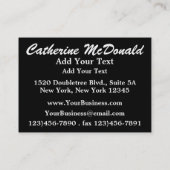 Silver Version Fashion Business Card - SRF Visitenkarte (Rückseite)