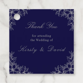 Silver Verziert Floral Gastgeschenk Hochzeit Tags Geschenkanhänger