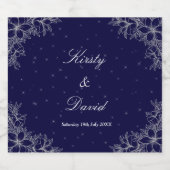 Silver Verziert Floral Schaumweinetikett (Einzelnes Label)