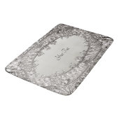 Silver Verziert Modern Bath Mat Badematte (Schrägansicht)