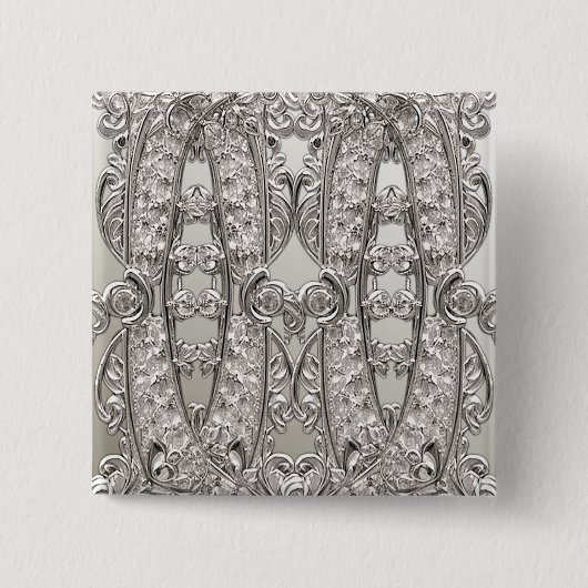 Silver Verziert Modern Button (Vorderseite)