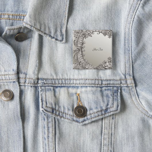 Silver Verziert Modern Button (Beispiel)