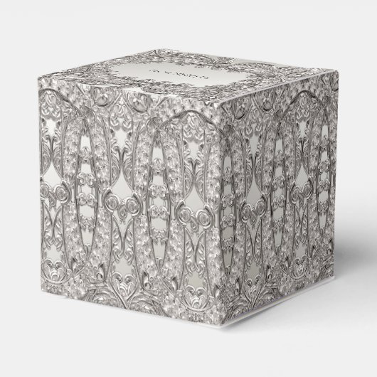 Silver Verziert Modern Fevor Box Geschenkschachtel (Rückseite)