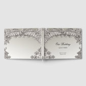 Silver Verziert Modern Guest Book Gästebuch (Voll)