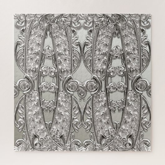 Silver Verziert Modern Jigsaw Puzzle (Vertikal)