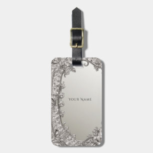 Silver Verziert Modern Luggage Tag Gepäckanhänger
