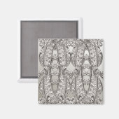 Silver Verziert Modern Magnet (Vorderseite/Rückseite)