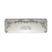 Silver Verziert Modern Return Address Label (Vorne)