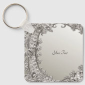 Silver Verziert Modern Schlüsselanhänger (Vorderseite)