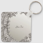 Silver Verziert Modern Schlüsselanhänger (Rückseite)