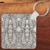 Silver Verziert Modern Schlüsselanhänger (Rückseite)